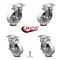 Service Caster 5 Inch Semi Steel Wheel Swivel Top Plate Caster Set with 2 Brakes SCC SCC-20S514-SSS-2-TLB-2 - alternate 5